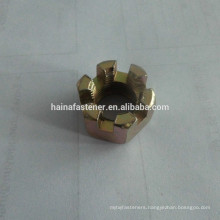 zinc plated hexagon castle nuts, slotted nuts
